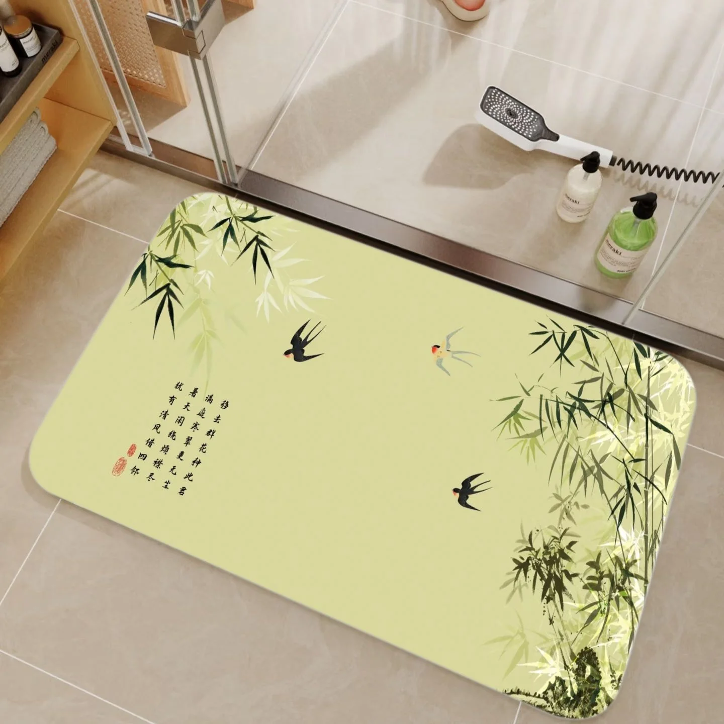 VIKAMA พรมเช็ดเท้าดินไดอะตอม ล - Bamboo Bath Mat บทวิจารณ์และราคา