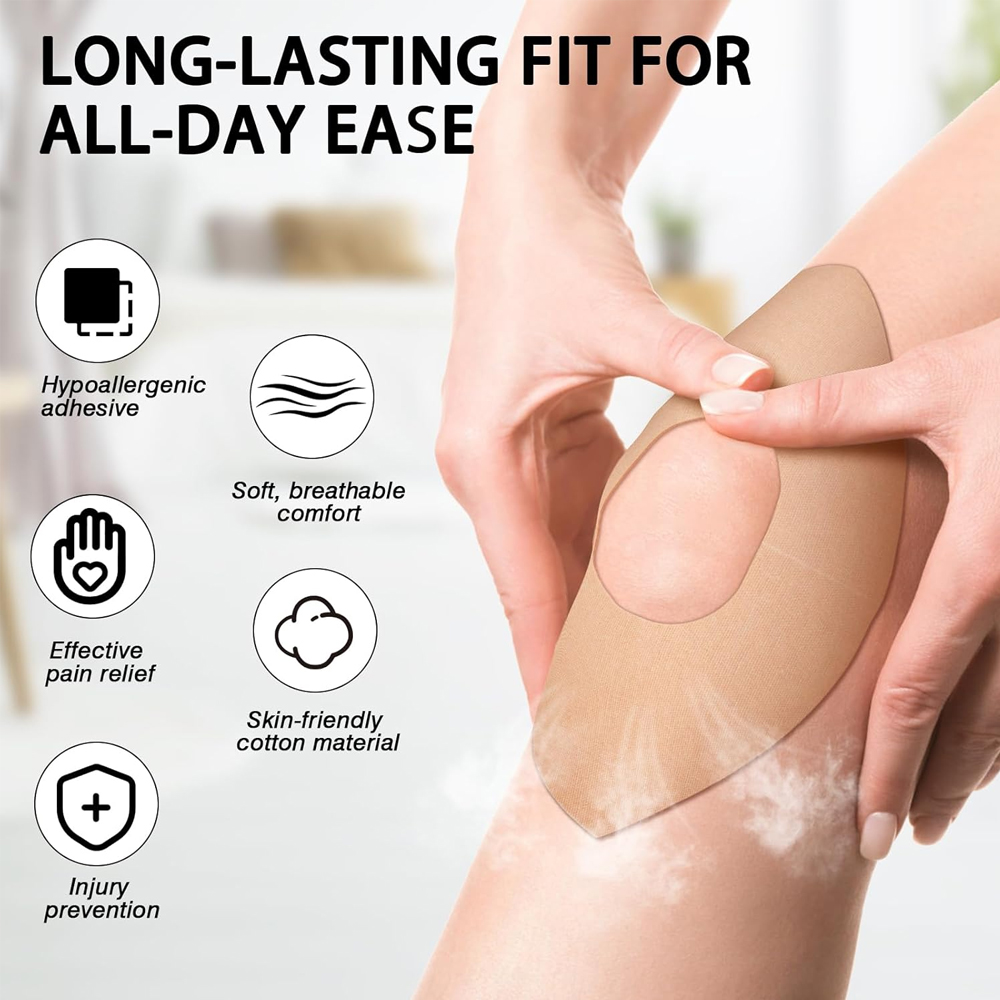เทปคิเนซิโอแบบตัดสำเร็จ 10 ชิ้ - Sports Taping Precut บทวิจารณ์และราคา