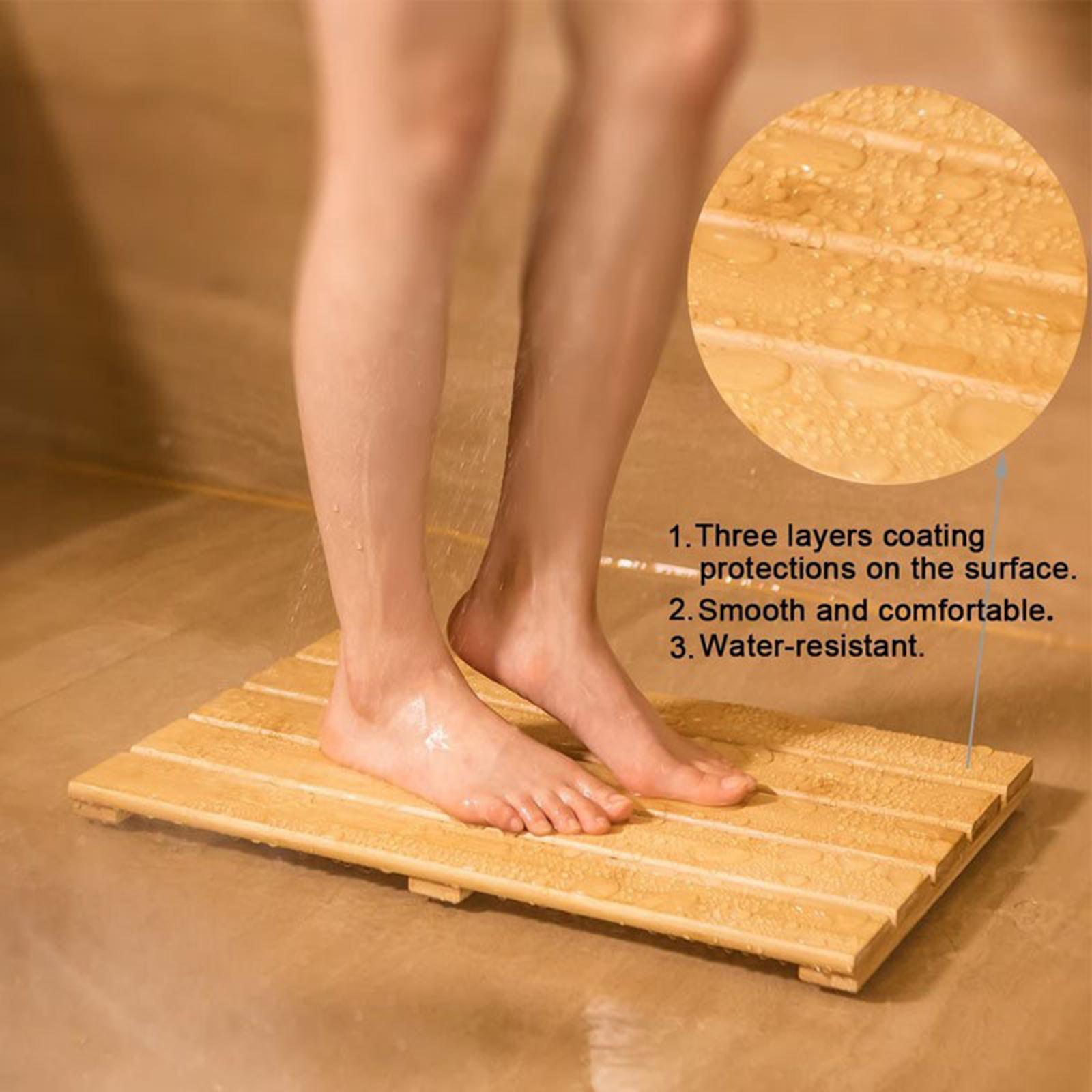 แผ่นรองอาบน้ำไม้ไผ่ ดีไซน์ทันส - Bamboo Bath Mat บทวิจารณ์และราคา